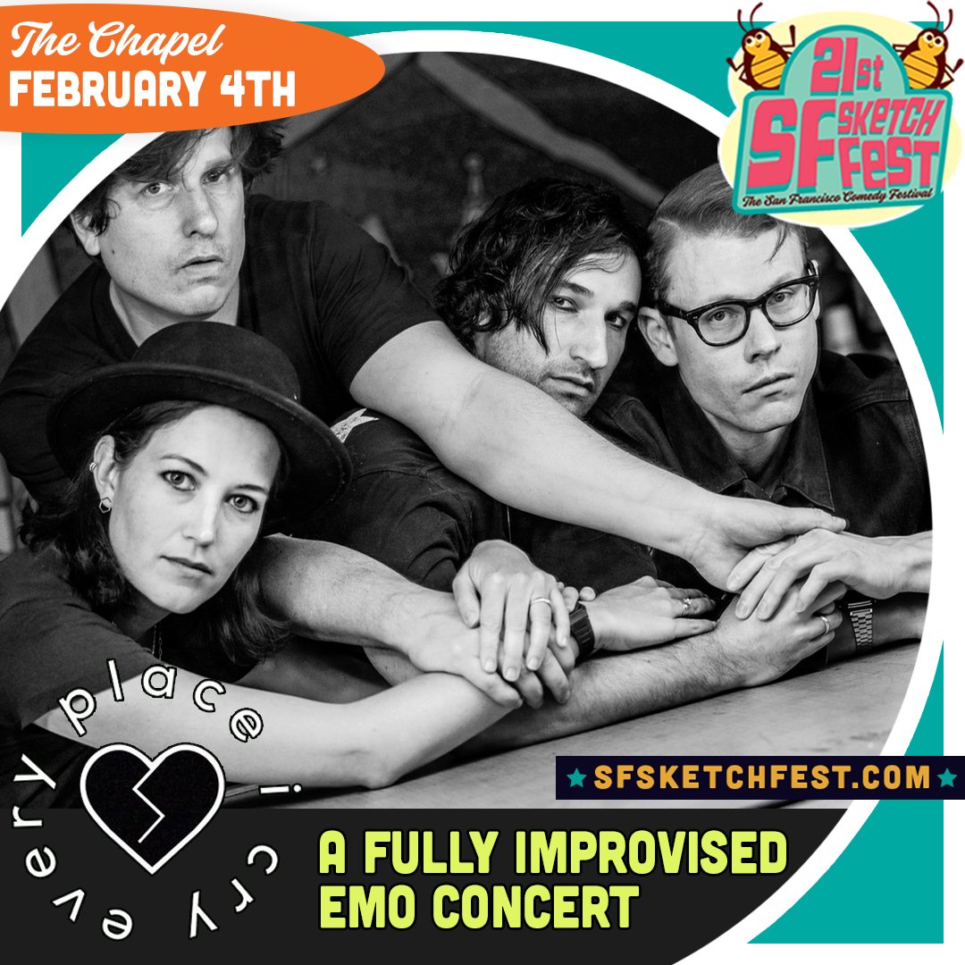 EPIC (@EveryPlaceICry) is back for one night only on Sunday, February 4! 💔 Don't miss it! Presented by @SFSketchfest: tinyurl.com/3xtpap39