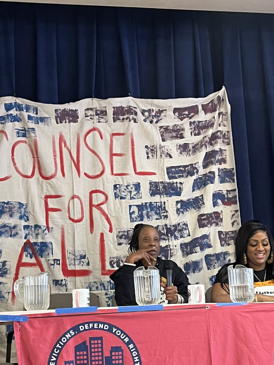 @UnionSyracuse TJ Shivers with @Flatbushpower speaking on Court Watch and Tenant Organizing on Long Island “When we get complacent anything can happen to us. I love telling tenants about Right to Counsel… We need to hold the courts accountable.” #StatewideRTC