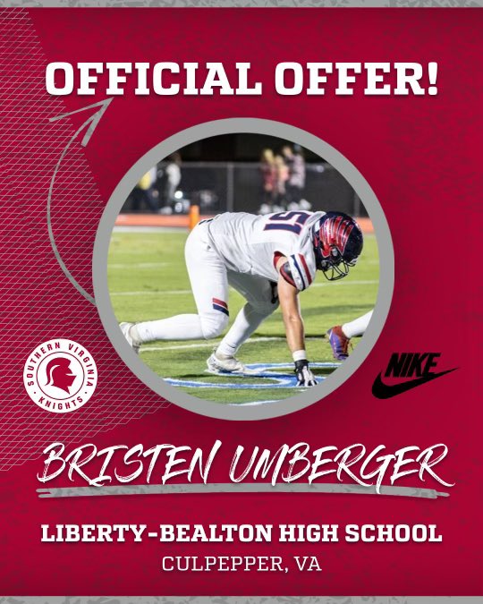 After a great phone call with <a href="/Coach_pkHof/">Patrick Hofmann</a> I’m blessed to say I have received an offer from Southern Virginia! #AGTG