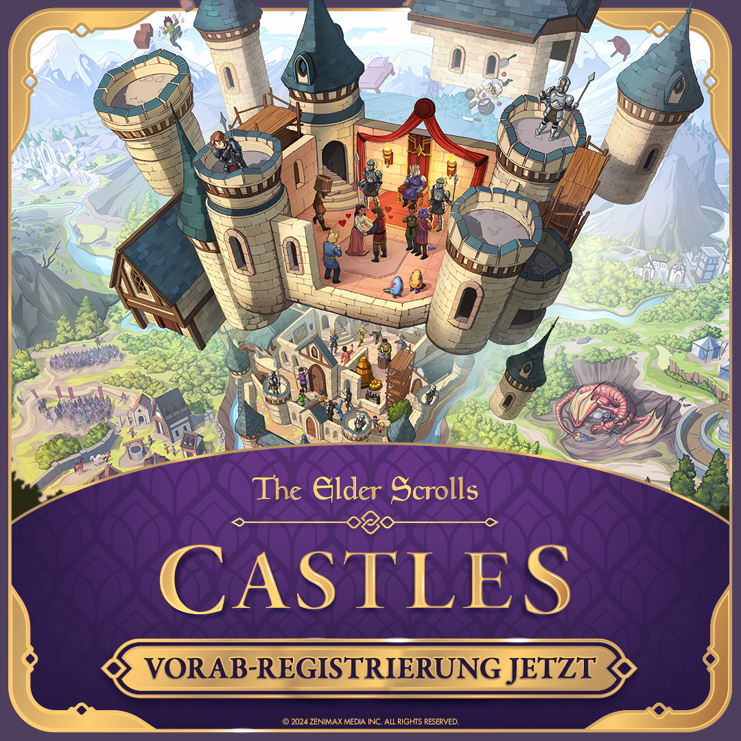 Baut eure Dynastie in The Elder Scrolls: Castles auf, einem neuen Mobilspiel. Lenkt euer Schloss, setzt eure Untertanen ein und werdet ihren Bedürfnissen gerecht. Aber verliert ihr deren Wohlwollen, riskiert ihr alles!

Jetzt vorab anmelden unter: elderscrolls.bethesda.net/de/castles