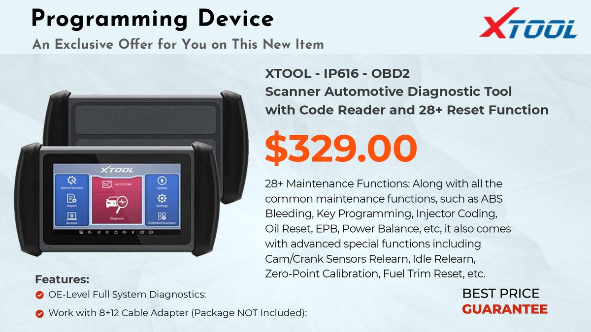 LksmithKeyless's tweet image. This is the 24 Hour Sale You’ve Been Waiting For😍
locksmithkeyless.com/collections/de…
#KeyFobs #NOMAD #ComboLocksets #TOPDONTDarts  #ProgrammingDeviceAccessories #Autel #Baku #XTOOL #XTOOLIP819TP  #X100PAD3SE #AD20Advancer  #XTOOLD8W #XTOOLIP616OBD2 
#MaxiSysADAS #ProgrammingDevices