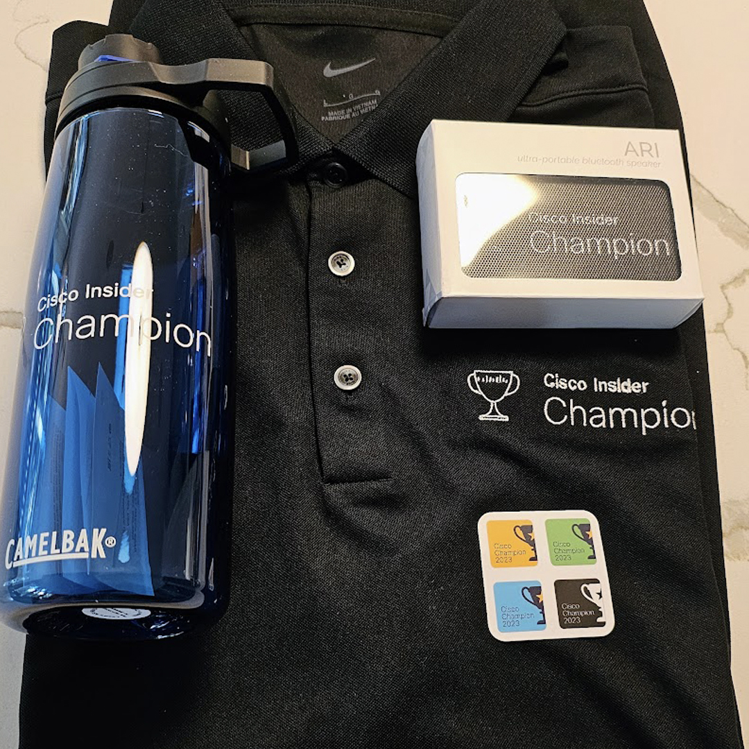 Cisco Insider (@ciscoinsider) on Twitter photo CISCO SWAG. 😎
👕 Cisco Insider perks overflow, with our Champion team dropping the latest gear for members. Rocking Cisco? 📸💙 Be featured on our socials! Send a selfie flaunting your Cisco merch and join the Insider community! 🌐
<a href="/CiscoChampion/">Cisco Insider Champion</a>
👉 cs.co/6006Rn5JY CISCO SWAG. 😎
👕 Cisco Insider perks overflow, with our Champion team dropping the latest gear for members. Rocking Cisco? 📸💙 Be featured on our socials! Send a selfie flaunting your Cisco merch and join the Insider community! 🌐
<a href="/CiscoChampion/">Cisco Insider Champion</a>
👉 cs.co/6006Rn5JY