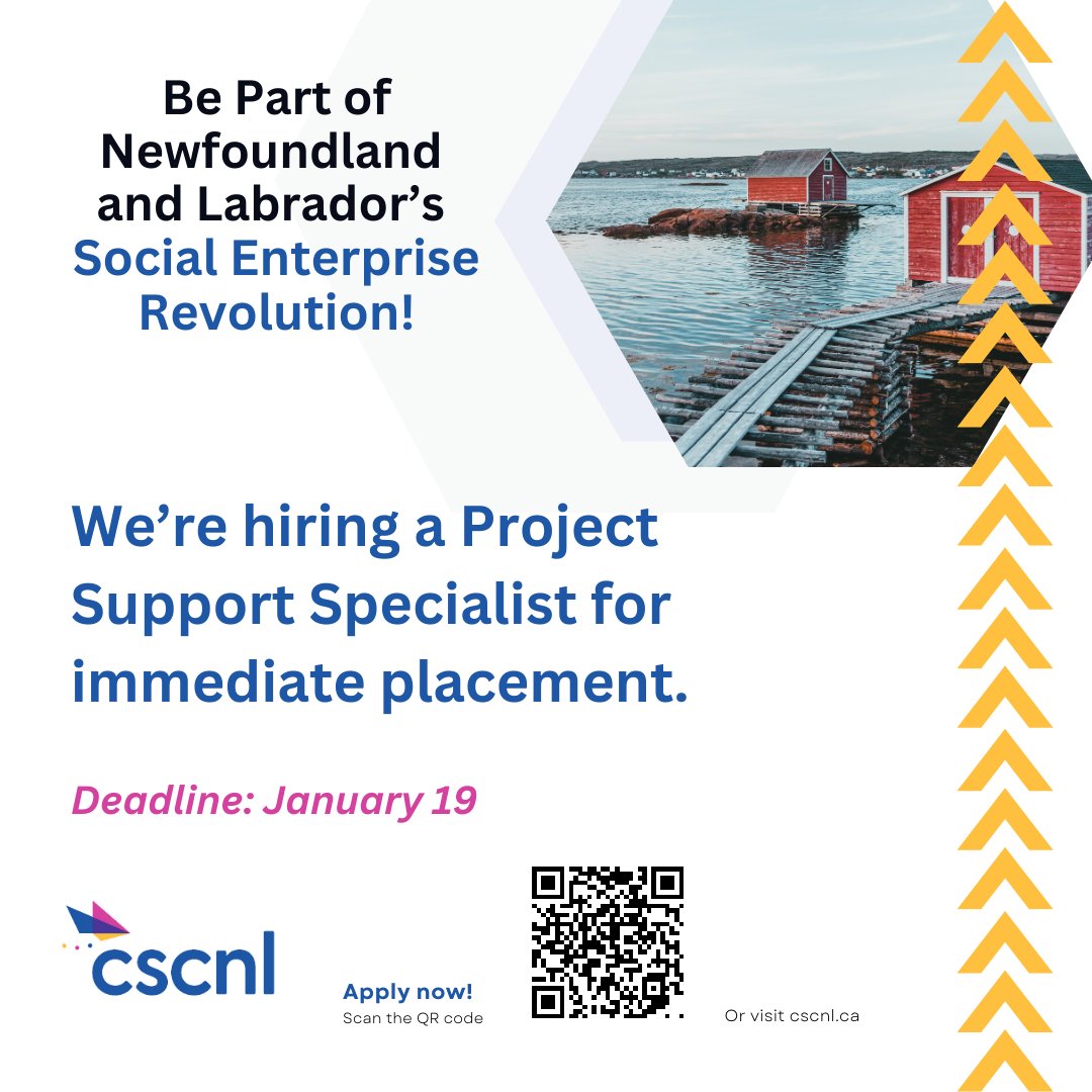 CSCNL is hiring for an immediate opening! We're seeking a Project Support Specialist, with work starting on January 30, 2024, and lasting for 9 weeks. If you're interested, please visit cscnl.ca/cscnl-jobs/pro….