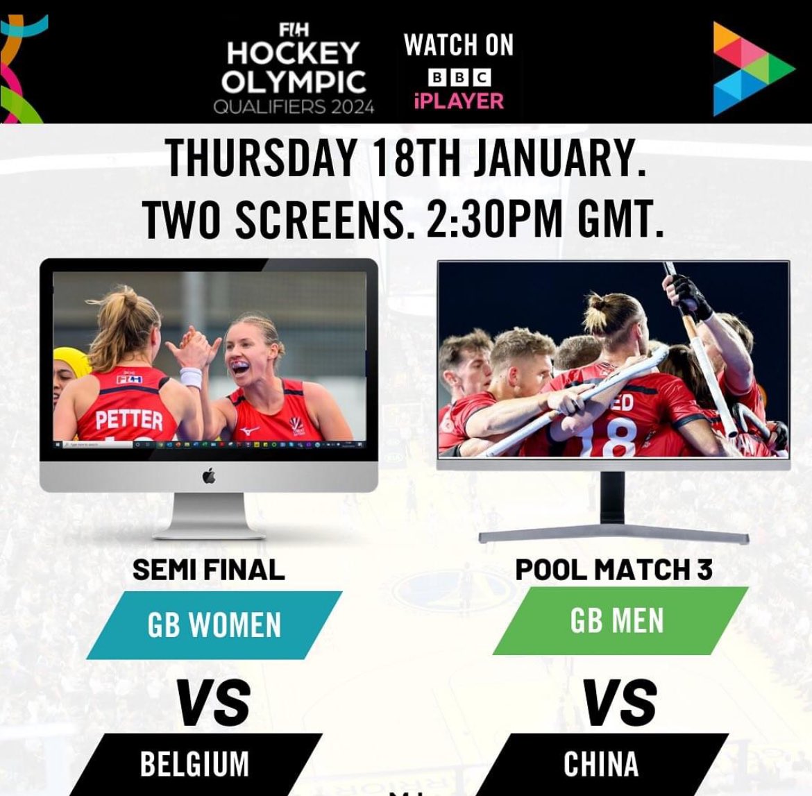You wait years for hockey to be live on the BBC but a bit like buses, you end up with 2 matches at the same time!!

Luckily, you can watch on two/split screens or watch one live and the other on catch-up……..
#Paris2024 #teamGB