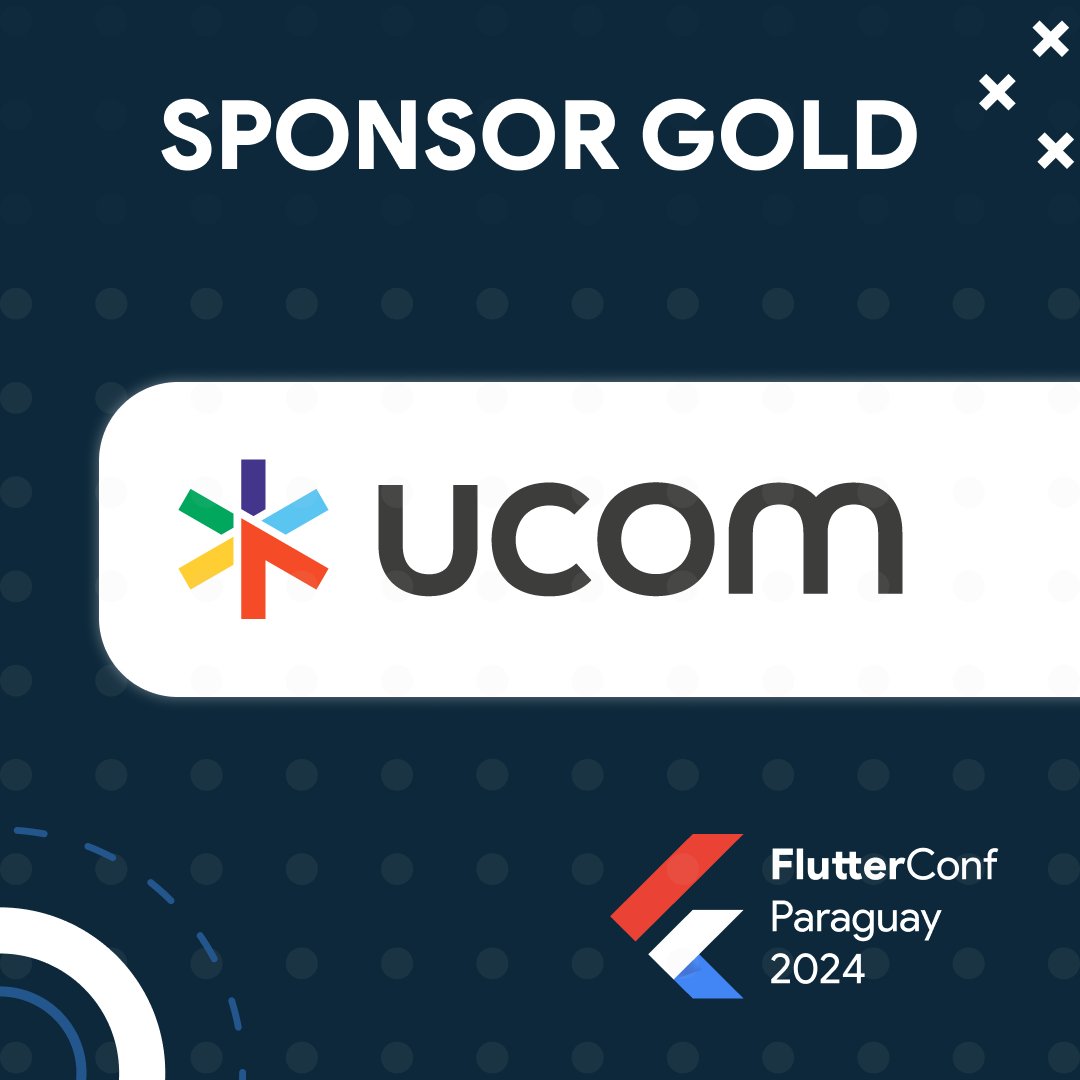 flutter_py's tweet image. 🌟 ¡Damos una cálida bienvenida a la @ucom_py como nuestro Sponsor Gold! 🏆

Su apoyo y contribución son clave para hacer de este evento una experiencia excepcional. 🚀 

¡Gracias por ser parte de la revolución Flutter! 🤝 

#SponsorGold #FlutterConfPY2024 #AgradecimientoEspecial