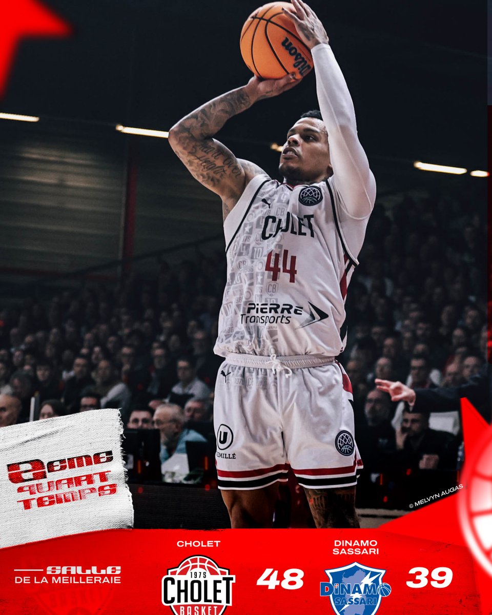 CB_officiel's tweet photo. Dans une ambiance de finale ici la Meilleraie, les Choletais sont déterminés et mènent à la mi-temps, avec un Craig Randal II qui a déjà inscrit 16 points.

Allez CB !

#CBDSS #CBFAMILY #BasketballCL @BasketballCL https://t.co/JSkY7K1Yw7