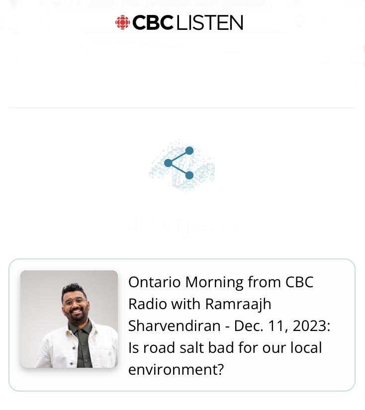 RLSC_Watershed's tweet photo. Last weekend we had rain, snow &amp; ice. With all that, lots of road salt as well.
Listen to Rescue #LakeSimcoe Coalition's interview on CBC Radio's Ontario Morning show to learn more.
#roadsalt #Pollution #freshwater #winter2024 #watershed https://t.co/qljq3Ee8sy https://t.co/oSaiZ0ZYy9