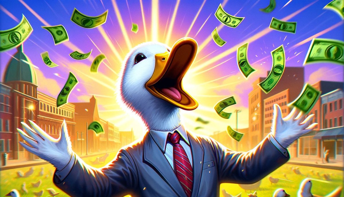 When your investments are soaring, and you feel like the king of crypto! 🚀🦆 

#DuckDAOMemes #CryptoWinning #DuckDAO #Blockchain #Web3 #Crypto #Cryptocurrency #BTC #ETH #DeFi #IDO #Presale #EarlyStage
