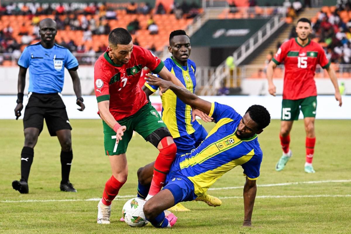 designerkinny's tweet photo. FT: 🇲🇦 Morocco 3-0 🇹🇿 Tanzania

⚽️Romain Saïss,
⚽️ Azzedine Ounahi and 
⚽️Youssef En-Nesyri 

Live now 
Congo DRC vs Zambia 

#AFCON2023 
#TotalEnergiesAFCON2023 
#Afconwithkinny https://t.co/HHSs6cUkMp