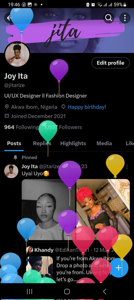 jitarize's tweet photo. I am a year older on this beautiful day. 
I especially pray that the sun shines on everything I do,Amen🙏 

Happy birthday to me 🎉❤️❤️ https://t.co/0Uze9FYt8p