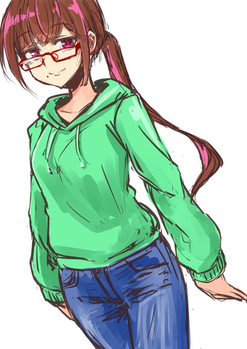 すけべ趣味のメガネジーパンお姉さん