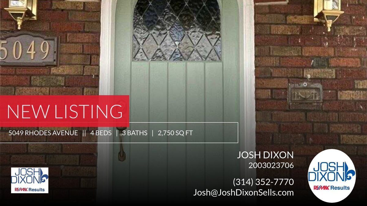JoshDixonSells's tweet photo. 📍 New Listing 📍 Take a look at this fantastic new property that just hit the market located at 5049 Rhodes Avenue in St Louis. Reach out here or at (314) 352-7770 for more information!

Listed by Gil Gillibrand

Josh Dixon - RE/M... https://t.co/1EwkfTyqcX https://t.co/XbDzx1aAGI