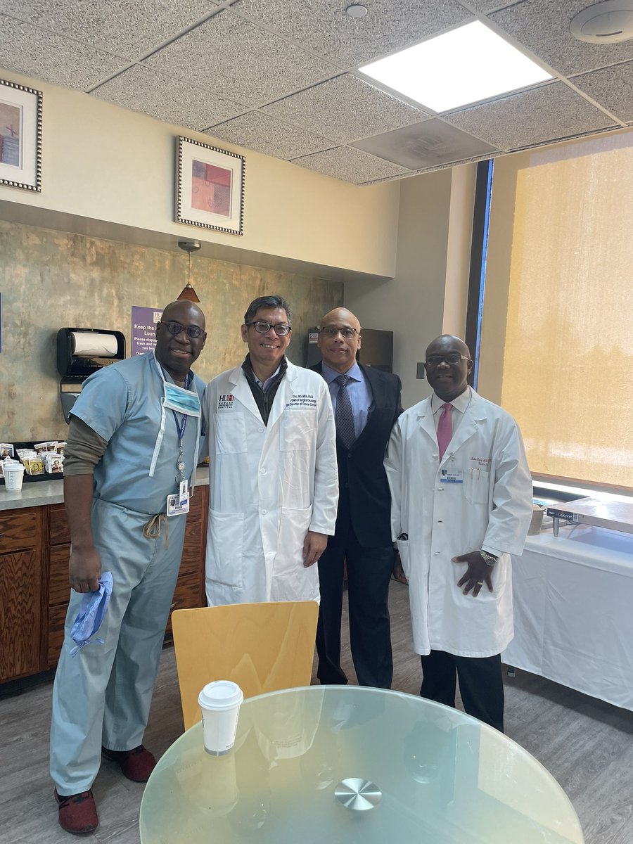 (L) up early, 1st day as Chair of Medicine <a href="/HowardU/">Howard University</a>; (R) chopping it up in Dr’s lounge. The goal: to make HU the destination of choice for IM docs, subspecialists &amp; trainees who share our mission-eliminating healthcare disparities &amp; equitable care for all. Is this U? Hit me up 📞