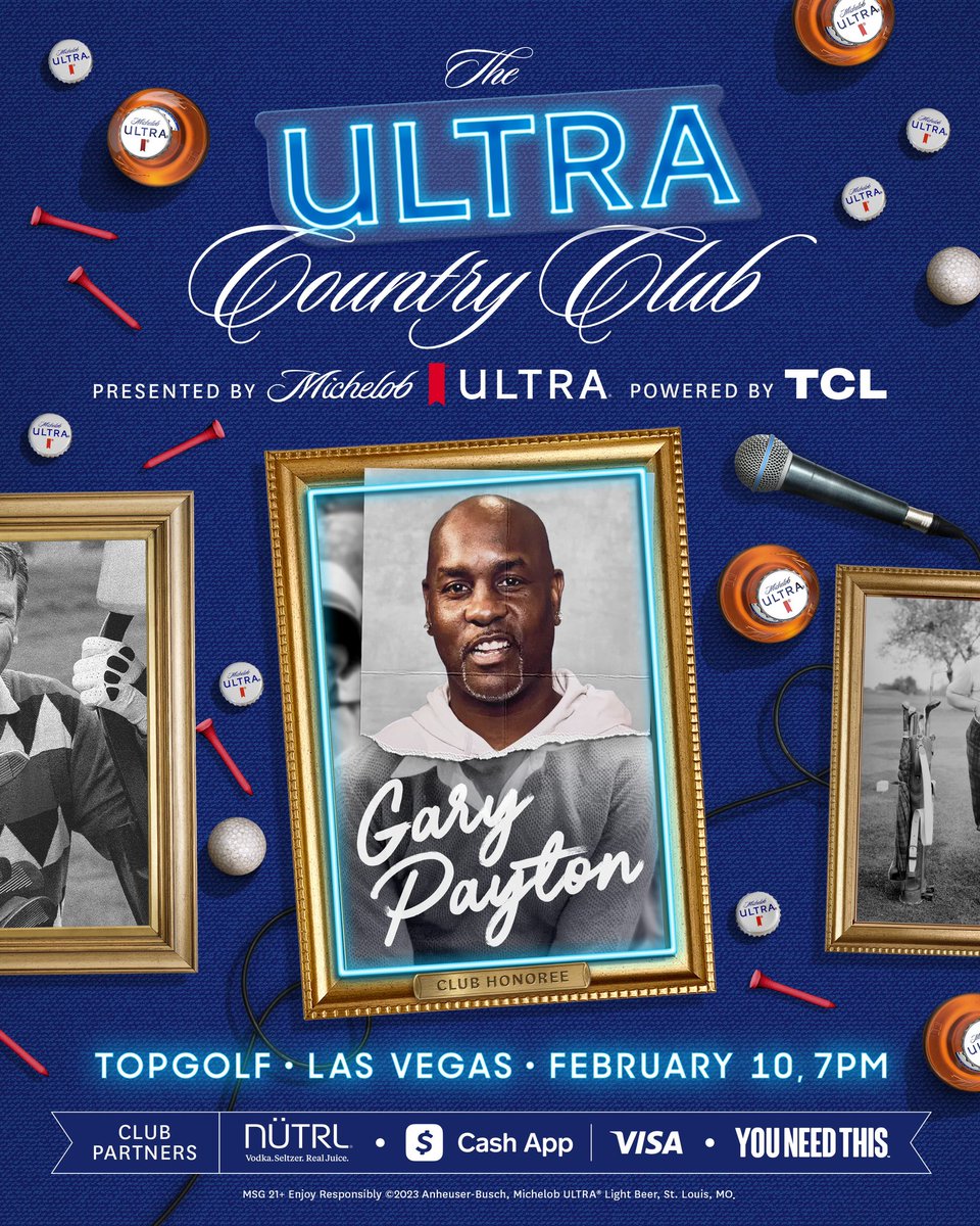 I live by my own rules,and so does my family at The ULTRA Country Club. Join me for a night of golf and music on the Big Game Weekend! Secure your tickets at MichelobUltra.com/UltraCountryCl… #TeamULTRA #UltraCountryClub @MichelobULTRA Come hangout w/ me favorite #TrashTalker #TheGlove