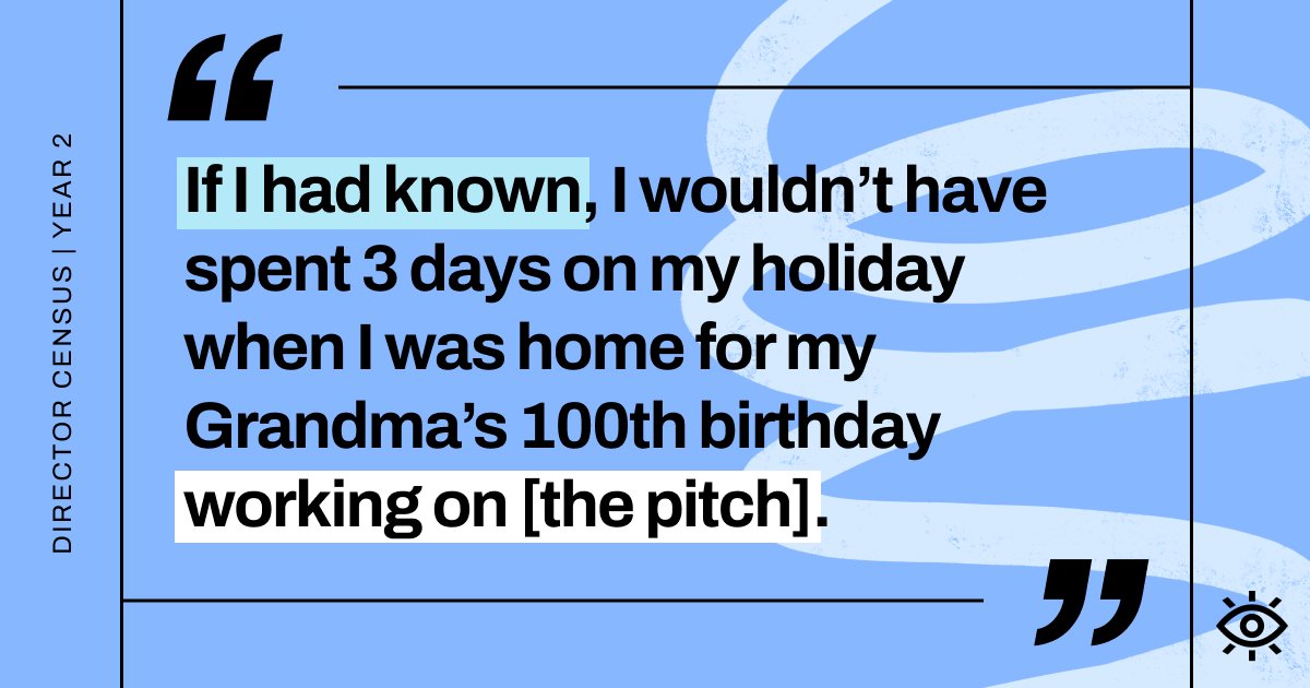 “The agencies don’t respect the time and energy that goes into pitches.” Directors want transparency from agencies/production co.s about who they’re pitching against. Full report and more suggestions for a just industry 👉bit.ly/3NXcXZw #FTWCensus #FREETHEWORK