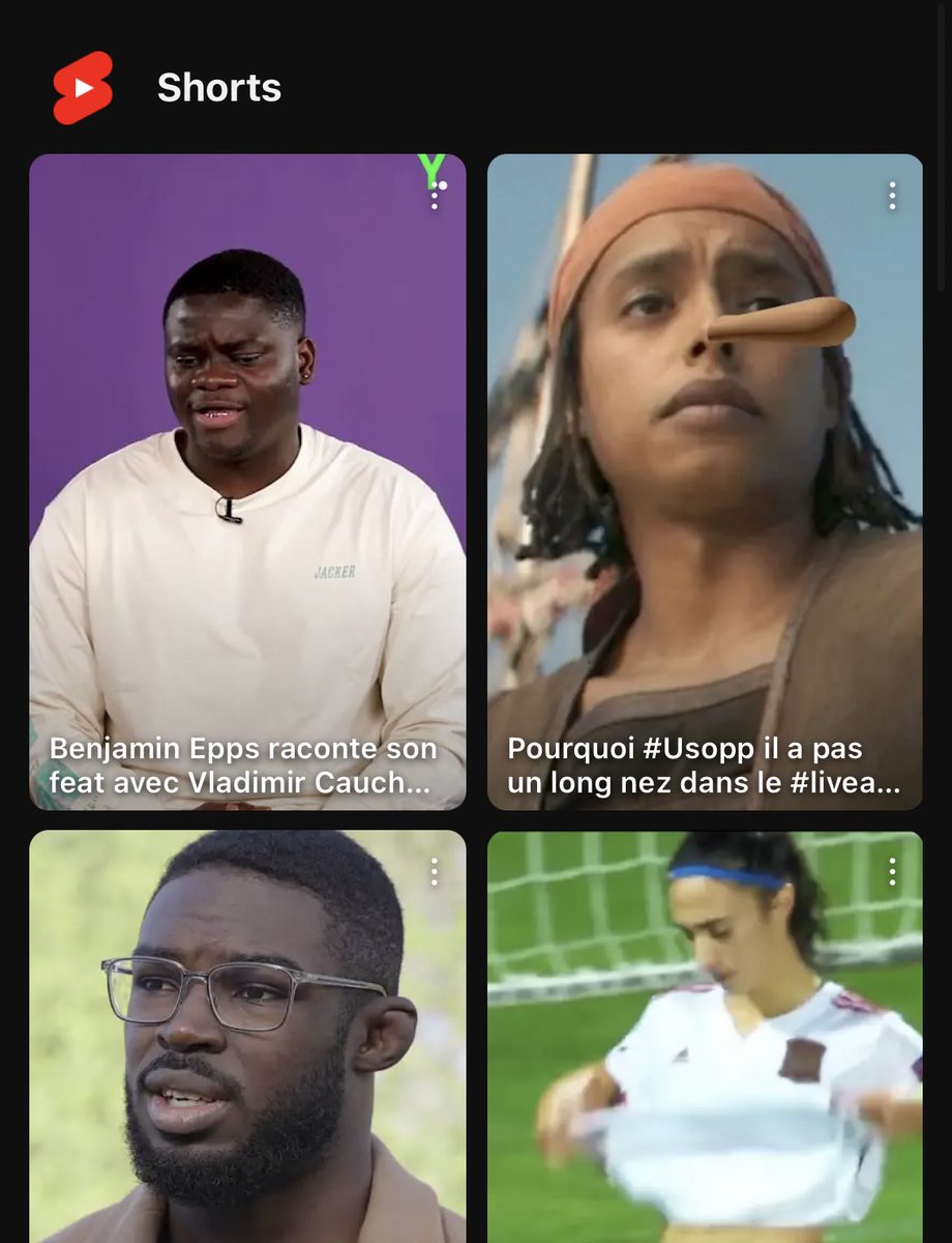 redshooter93's tweet photo. Ptdrrr L’enchaînement Eppsito, Usopp et Jordan sur mes Shorts Youtube c’est de la Haagrah. @404Officiel la réponse c’est fort 🔥💀 #404billy #benjaminepps https://t.co/hgVa0XacpI