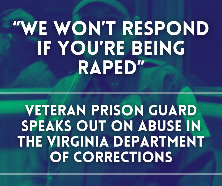 virginia_worker's tweet photo. 20 year veteran prison guard Jim Gibson speaks out on the culture of abuse within the VADOC, with his most recent experience at the Cold Springs Unit in Greenville. Gibson has been stonewalled by officials as he seeks accountability:

https://t.co/7D91XyW8hm https://t.co/bWhhZvFs4d