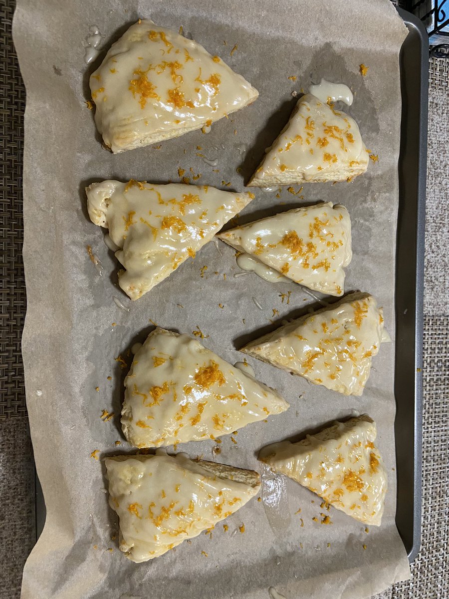Orange Scones with Glaze and Zest