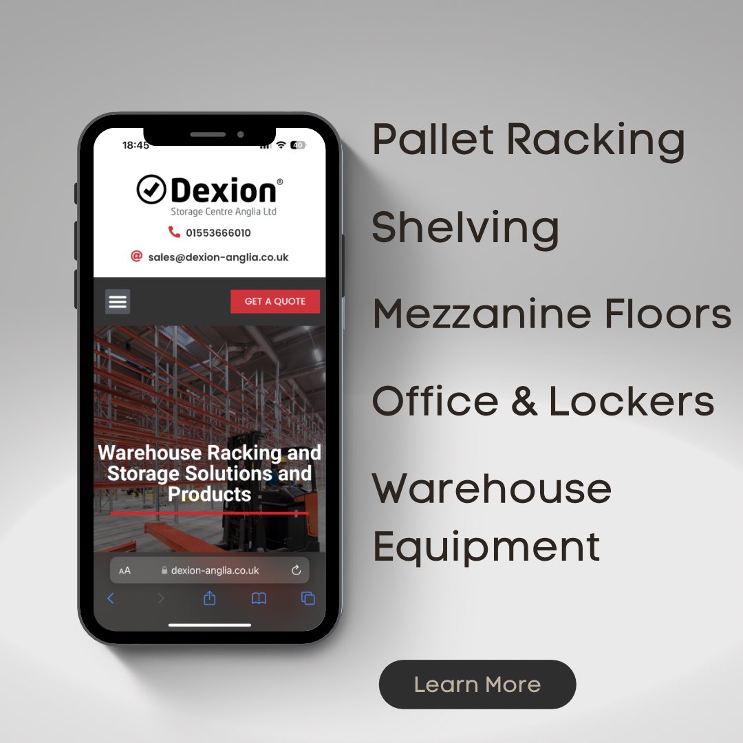 DexionAnglia's tweet photo. From Warehouse Pallet Racking to an Office Chair, we can supply it all. Based in Kings Lynn, Norfolk. Have a project and need a site visit, contact our sales office. 

https://t.co/6eQGkevQFz https://t.co/WsawliuqfL