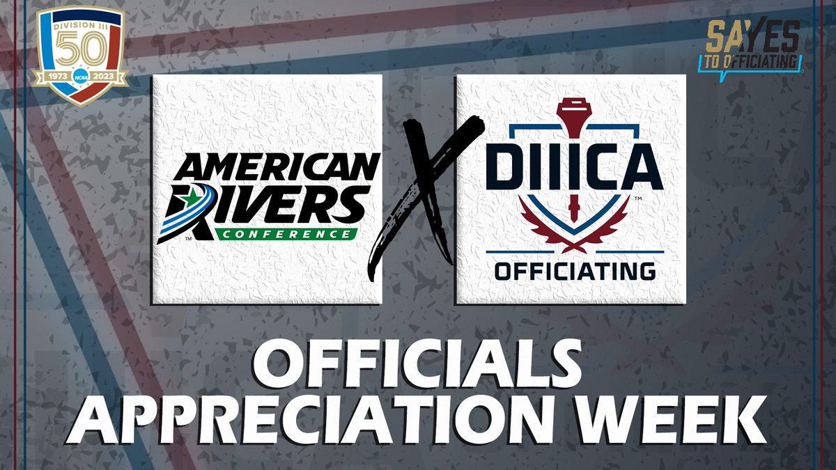 🚨: <a href="/AmerRiversConf/">American Rivers Conference (A-R-C)</a> Joins <a href="/NCAADIII/">NCAA Division III</a> and <a href="/D3Commissioners/">D3 Commissioners</a> in Officials' Appreciation Week 

#rollrivers

📰: bit.ly/3tTMeHj