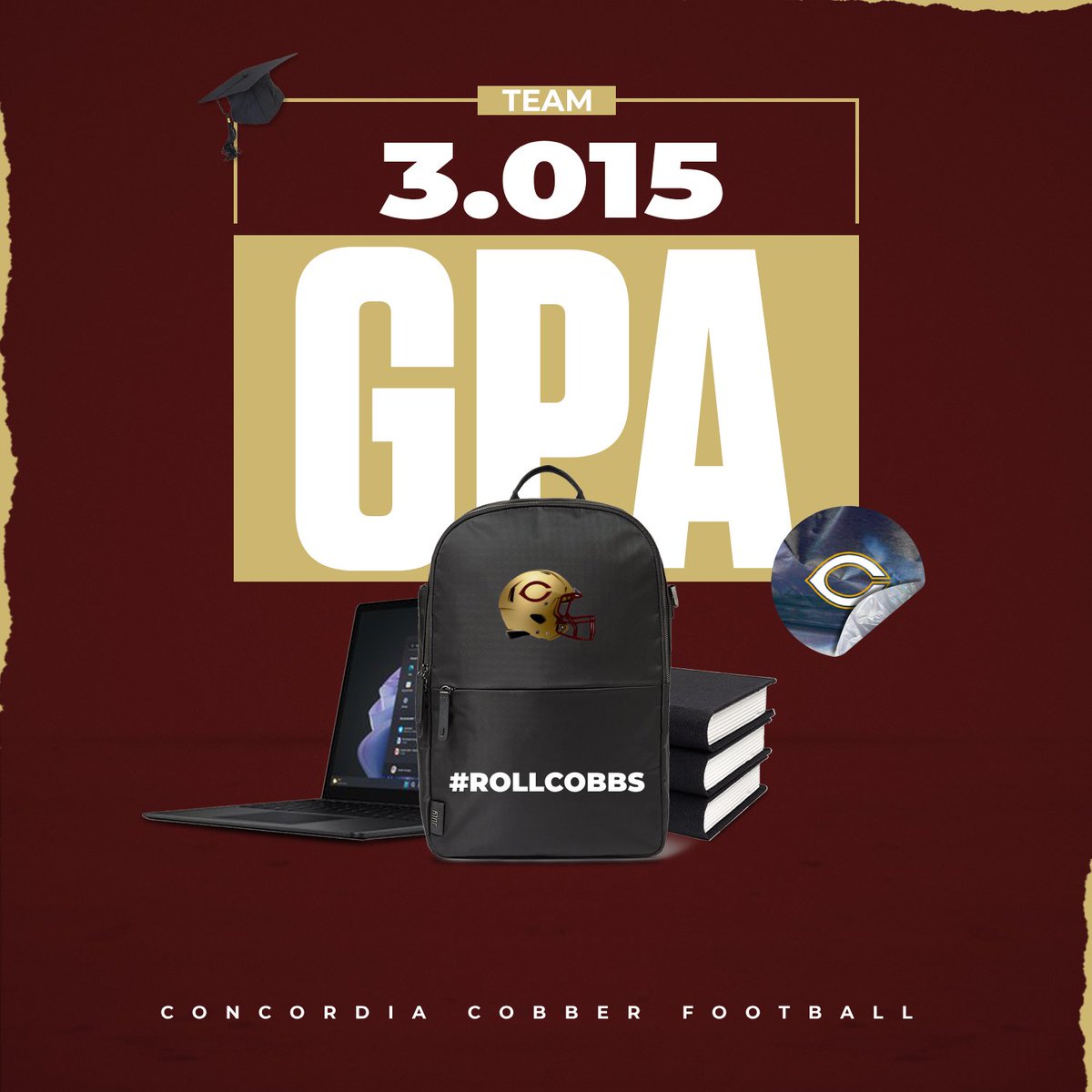 It is not easy being a student-athlete in college, especially at a high academic institution like <a href="/Concordia_MN/">Concordia College</a>. We are proud of our guys getting it done in the classroom this fall. #RollCobbs