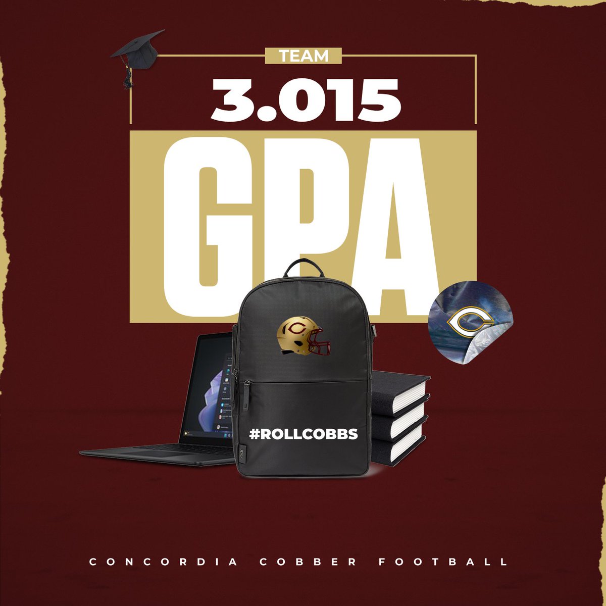 It is not easy being a student-athlete in college, especially at a high academic institution like @Concordia_MN. We are proud of our guys getting it done in the classroom this fall. #RollCobbs