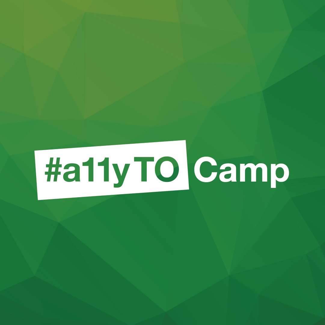A11YTO Camp is coming soon. Time to start thinking about your presentations We will be accepting them soon