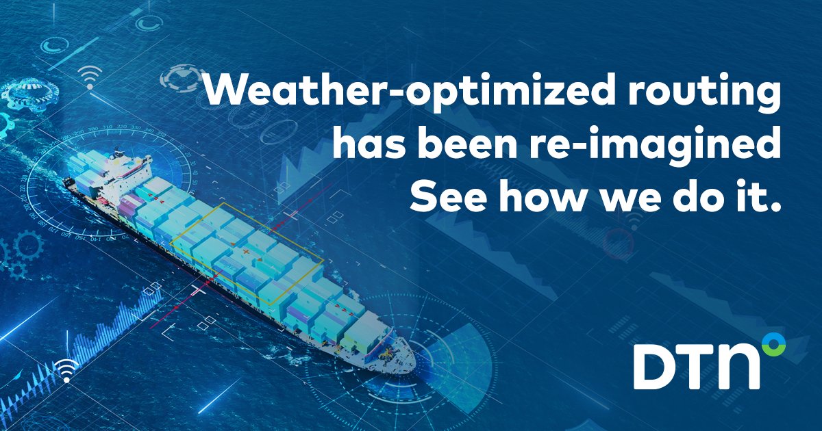 DTNWeather's tweet image. We redefined #VoyageOptimization with DTN Optimal Speed Routing included as part of Vessel Routing #API. Routing reimagined, with #FleetSafety &amp;amp; efficiency in focus: dtn.link/epi4zl

#shipping #ShippingIndustry #weather #maritime #marine #RouteSafety #VesselRouting #blog