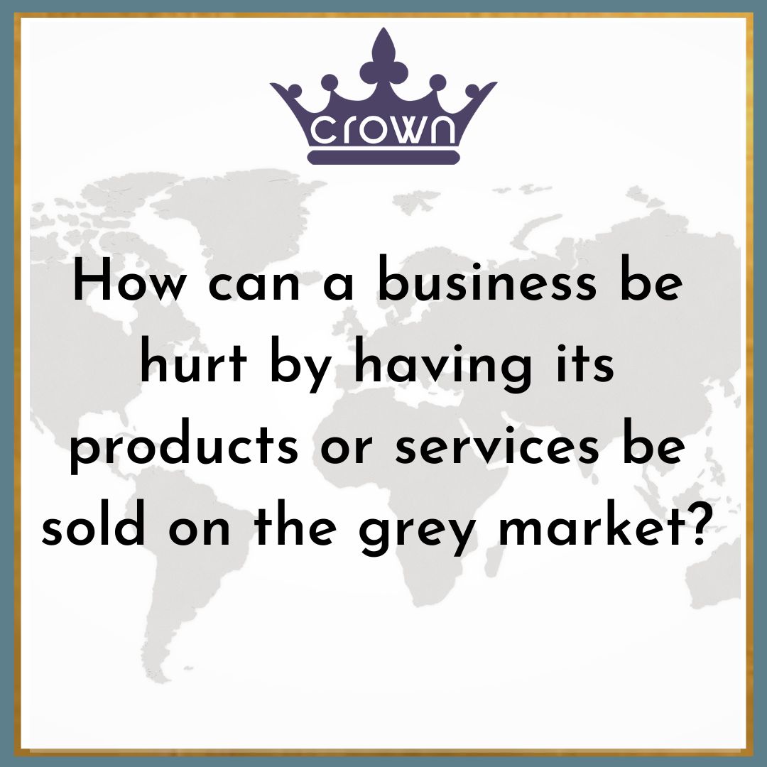 crownllp's tweet photo. #Greymarket goods usurp a company’s distribution network by selling into territories where there may be no distribution, or where an exclusive distributor is appointed.  Additionally, they are usually sold at a steep discount, which undermines a brand’s value in the marketplace. https://t.co/nPT0pbsMZM