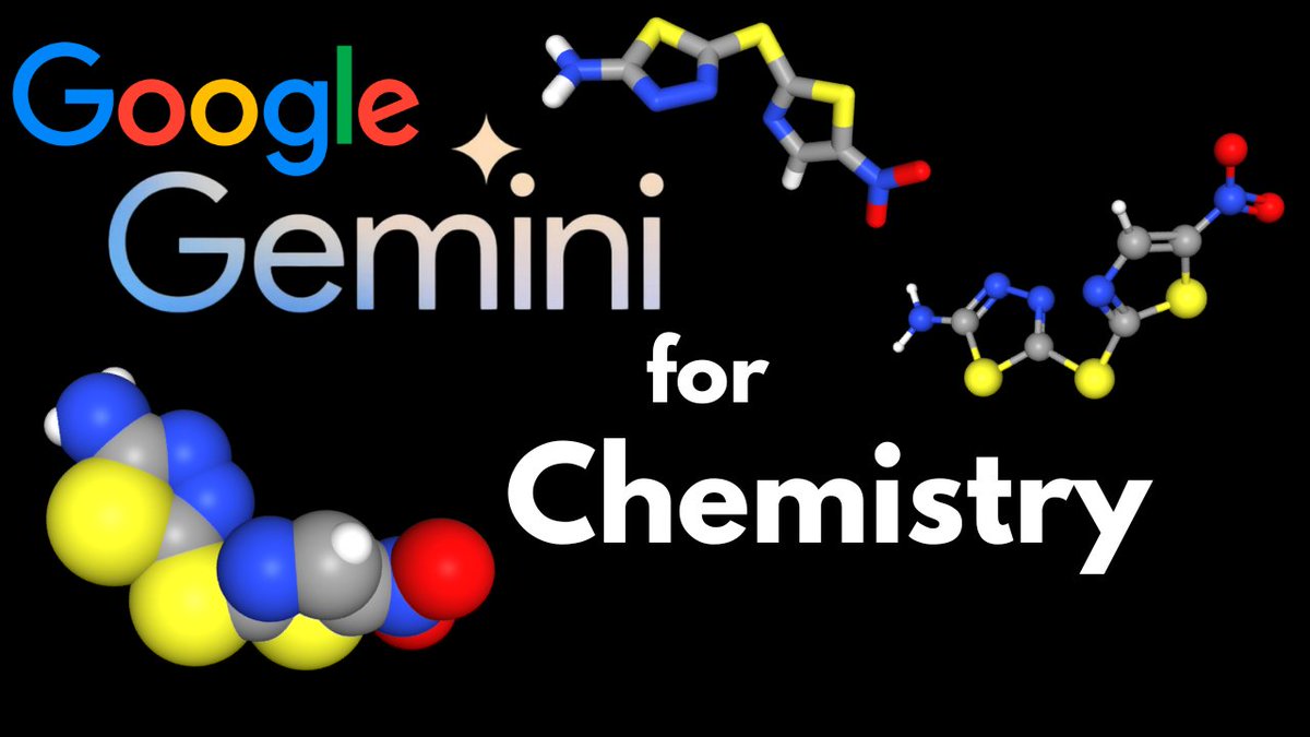 I tested Google’s Bard running Gemini Pro on Chemistry tasks. 
1.) Seems better than GPT-4
2.) Completed some simple tasks very nicely
3.) Breaks down quickly for complex tasks.
4.) It needs outside tools (like Chemcrow) to be useful for industry.

youtu.be/h0r5ReGVP-o