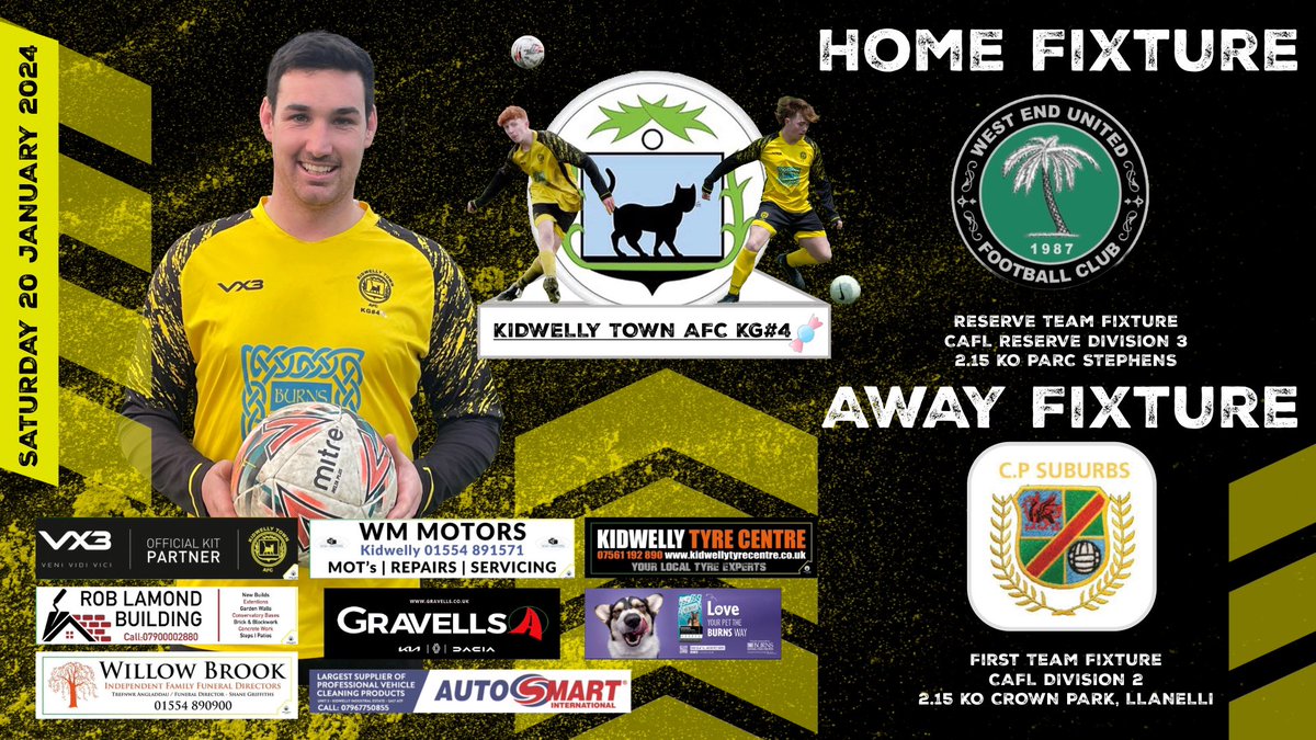 Kidwelly Town AFC (@kidtownafc) on Twitter photo The weekendβs fixtures β½οΈβ½οΈβ½οΈ
<a href="/WestEndUtd/">ππππ π΄ππ ππππππ π°π΅π² π΄</a> <a href="/cps1921/">Crown Park suburbs</a> The weekendβs fixtures β½οΈβ½οΈβ½οΈ
<a href="/WestEndUtd/">ππππ π΄ππ ππππππ π°π΅π² π΄</a> <a href="/cps1921/">Crown Park suburbs</a>