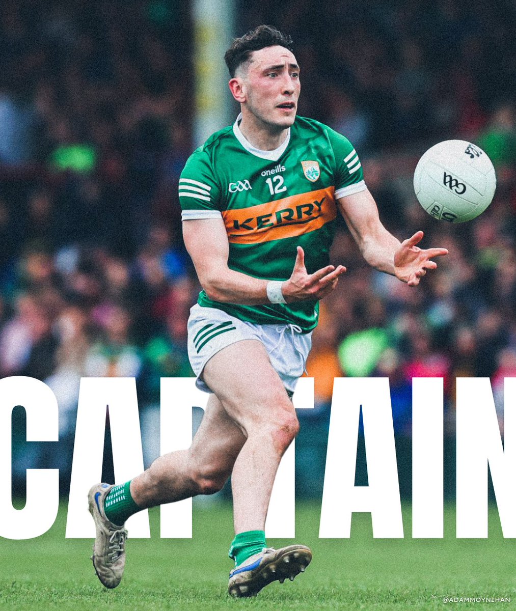 AdamMoynihan's tweet photo. Paudie Clifford of Fossa and East Kerry. Your Kerry captain for 2024.

#GAA https://t.co/vLV6hURLEA