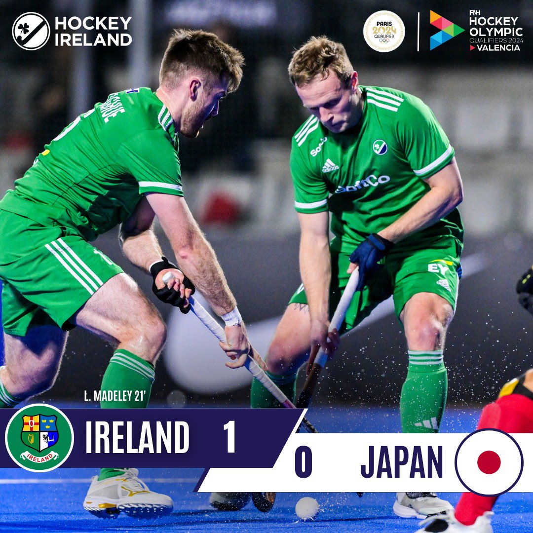 𝐈𝐫𝐞𝐥𝐚𝐧𝐝 𝐌𝐞𝐧 𝐚𝐫𝐞 𝐢𝐧 𝐭𝐡𝐞 𝐒𝐞𝐦𝐢-𝐅𝐢𝐧𝐚𝐥𝐬!

What a battle that was! The Men in Green showed tremendous determination to come out on top! 

Let's go lads! ☘️👏

#HockeyInvites #EnrouteToParis #Paris24 #greenarmy