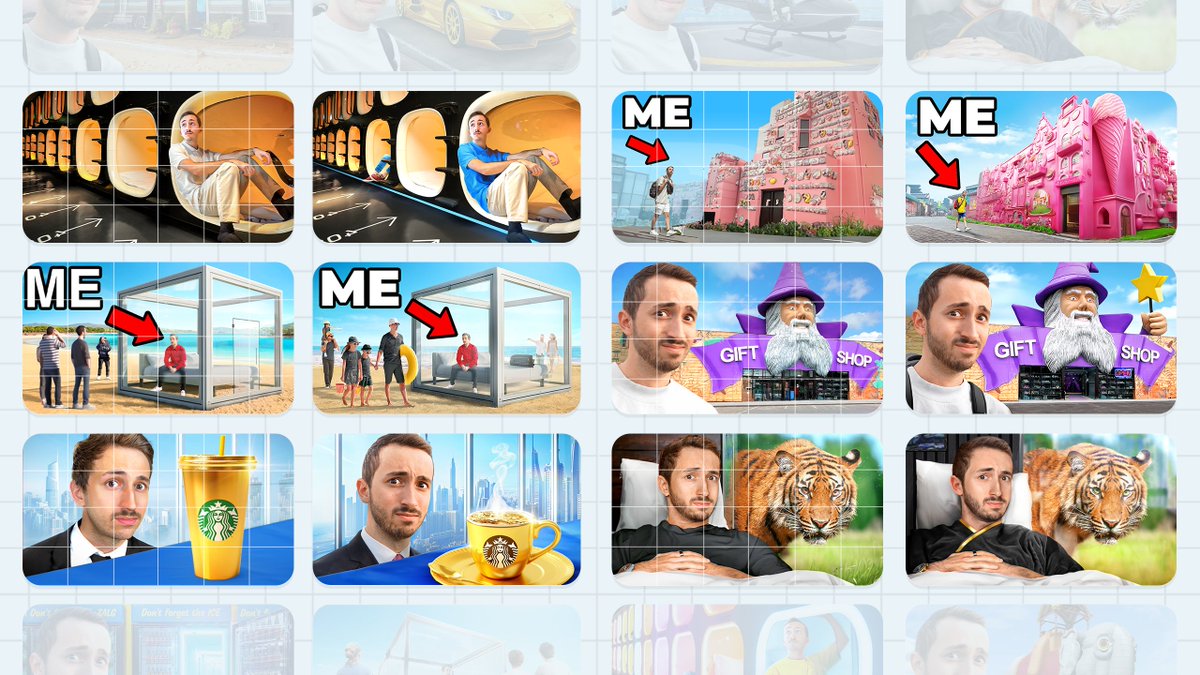 First drafts VS Final YT thumbnails for drewdoes. 

6 uploads, 30.000.000+ views🛫