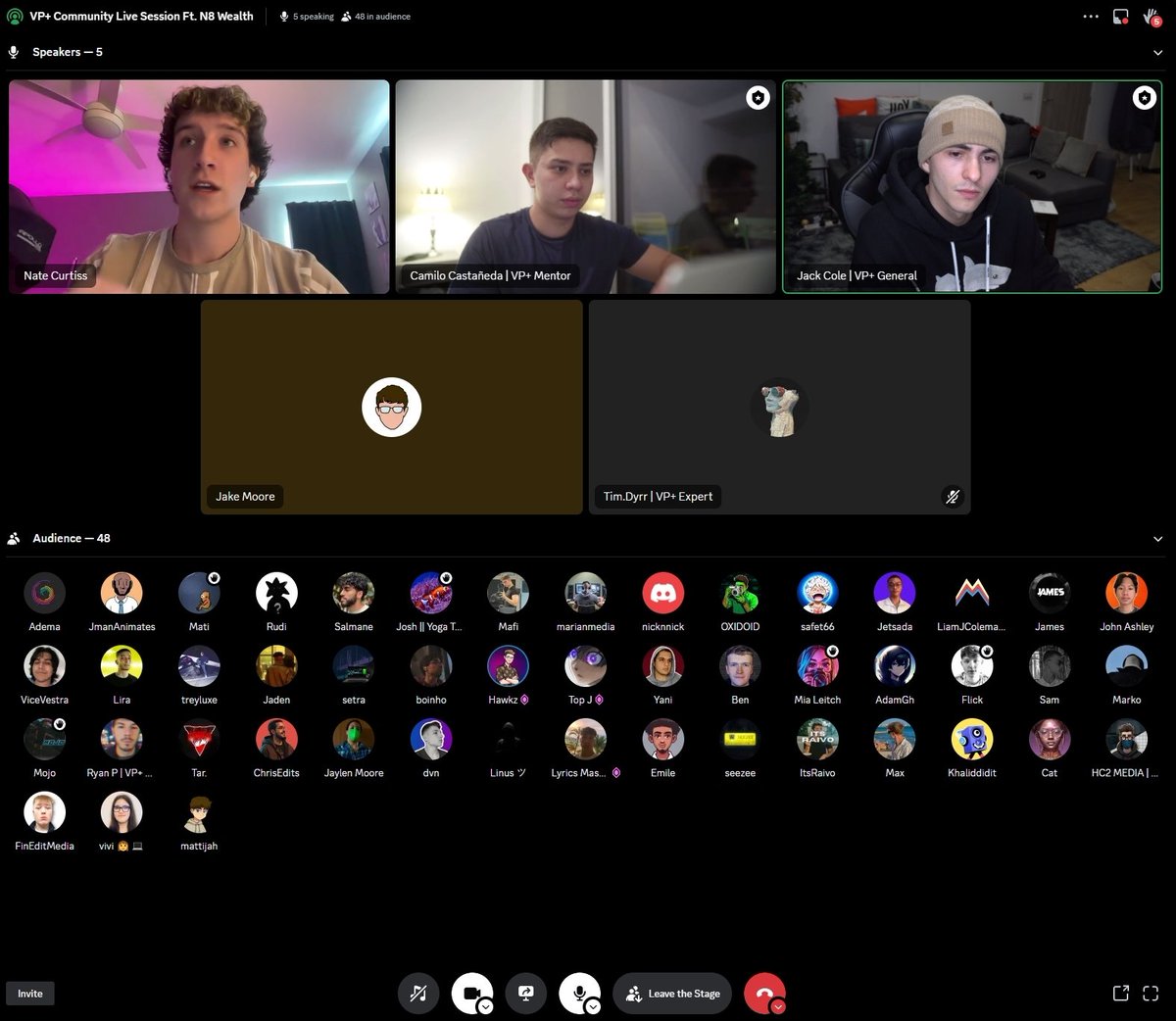 Video Production+ (@vidproplus) on Twitter photo 📢 HUGE VP+ Community Live Session!
Today we are joined by <a href="/natecurtiss_yt/">Nate Curtiss</a> & <a href="/CamiCees/">Camilo Castañeda | Ad Creatives for Ecom</a> for an AMA style community session!
Instant connection for our members to speak to LARGE youtube creators!
Join the winning team!! 📢 HUGE VP+ Community Live Session!
Today we are joined by <a href="/natecurtiss_yt/">Nate Curtiss</a> & <a href="/CamiCees/">Camilo Castañeda | Ad Creatives for Ecom</a> for an AMA style community session!
Instant connection for our members to speak to LARGE youtube creators!
Join the winning team!!