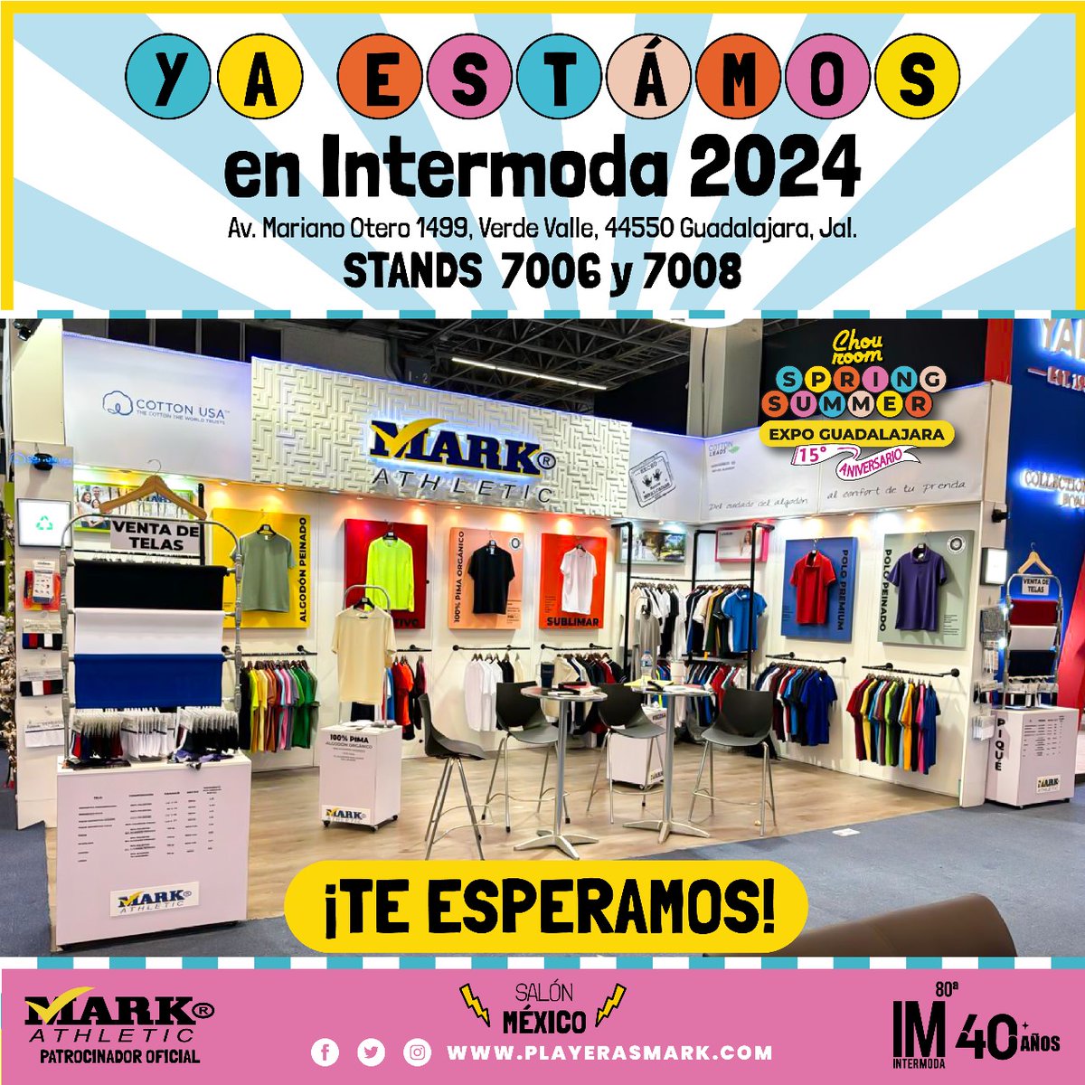 playerasmark's tweet image. Seguimos en #intermoda visítanos, Playeras Mark patrocinador oficial.