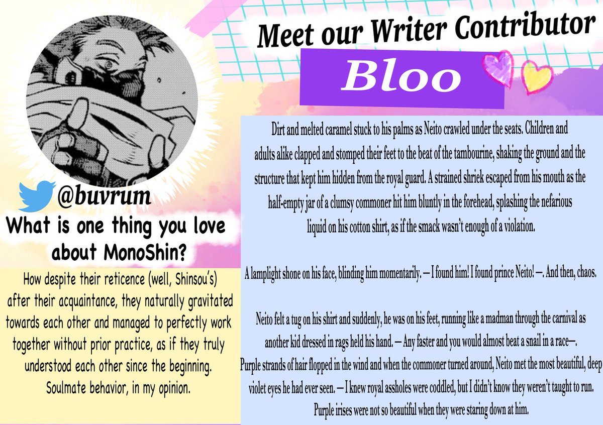 Next writer up to spin us amazing tales about our favorite soulmates is <a href="/buvrum/">Bloo.</a>!