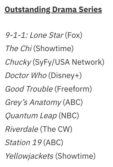 Congrats to #Riverdale on its nomination for Outstanding Drama Series at this year's GLAAD Awards 🎉 glaad.org/mediaawards/35…