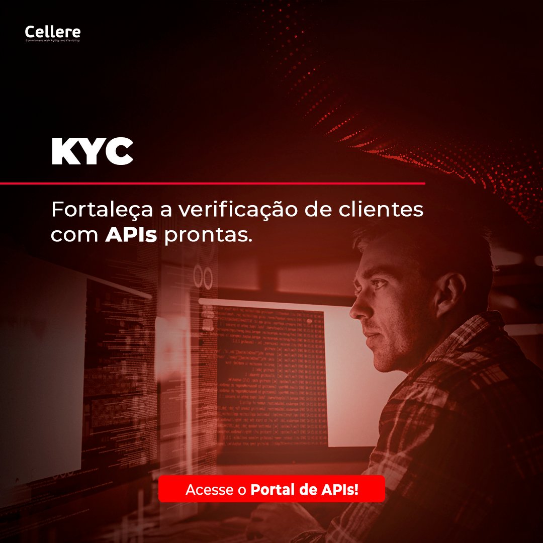 Cellereit's tweet photo. 🦾 Fortaleça os seus processos de #KnowYourCustomer (#KYC), Know Your Employee (KYE) e Know Your Partner (KYP) automatizando a verificação de dados com #APIs prontas, seguras e escaláveis. Comece hoje mesmo, acessando o Portal de APIs: https://t.co/0Nnf8yg834. https://t.co/tDKIjhOVfb