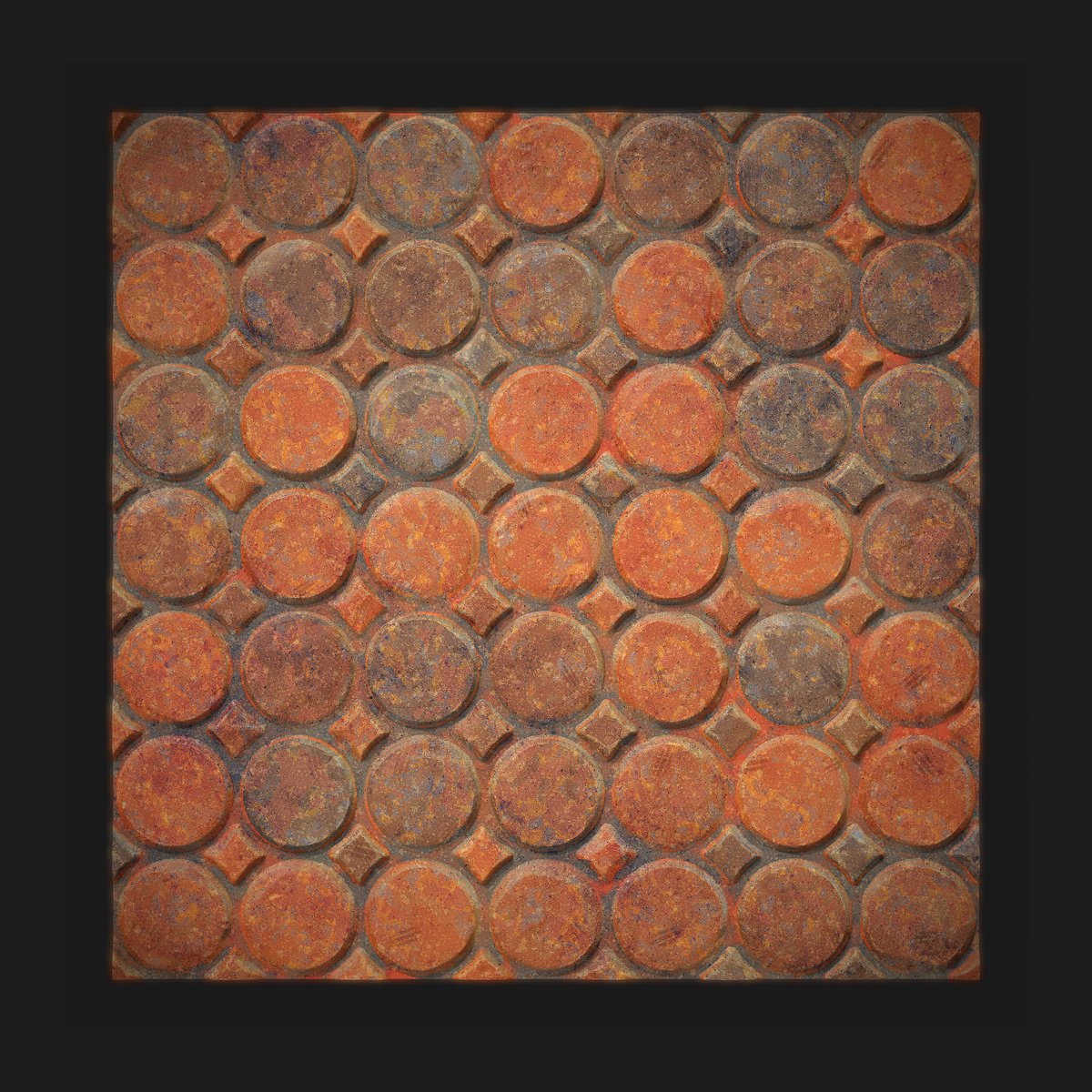 Silemar_'s tweet photo. Stylized tiles made in #Substance3DDesigner, inspired by a floor I saw during a trip🏡  
#stylizedart #MadeWithSubstance #stylizedmaterials https://t.co/CsZZsShXi4