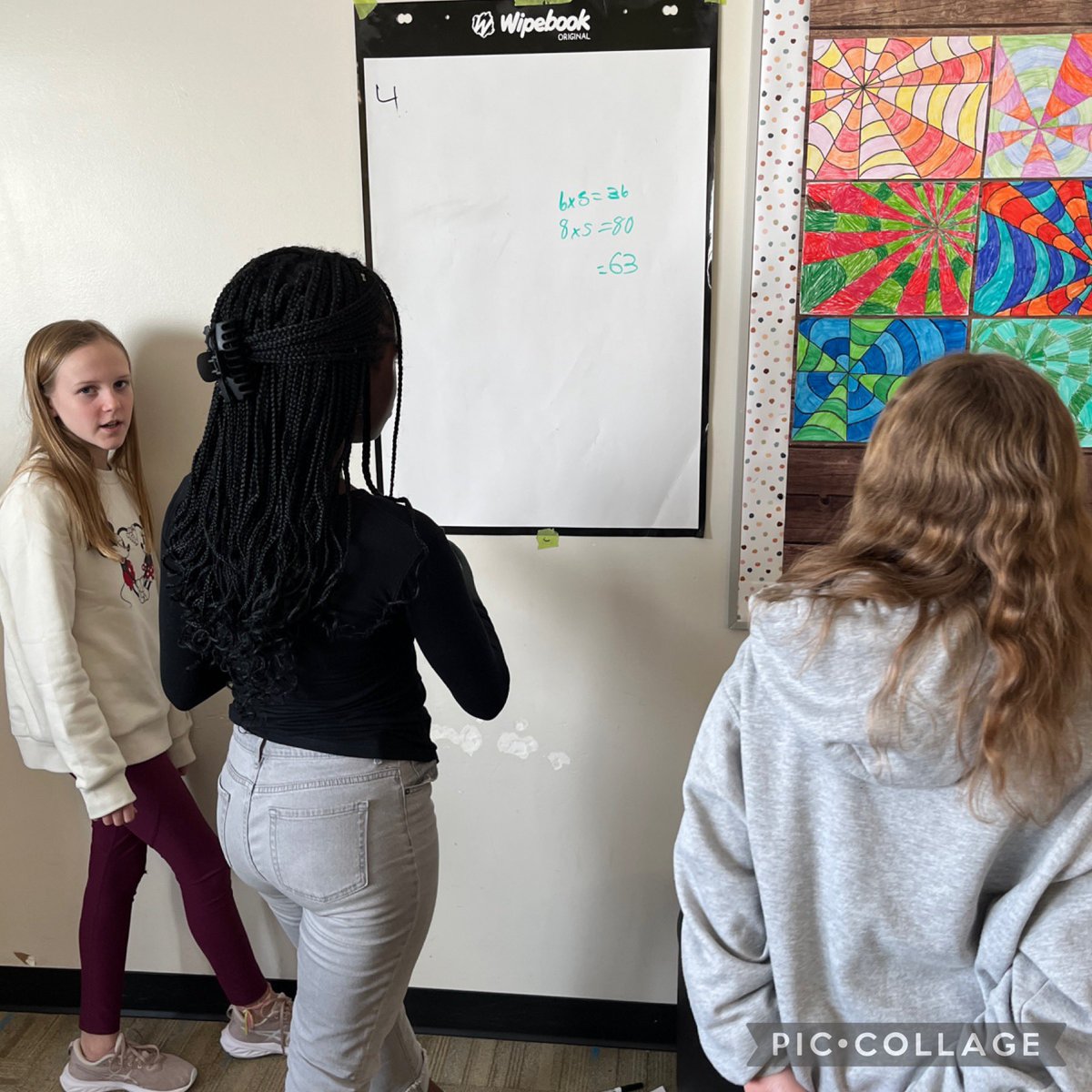 Students explored algebraic equations by creating and solving problems based on an imaginary shopping trip. Classmates had move around the room to figure out what item was bought in each equation. #thinkingclassrooms #math