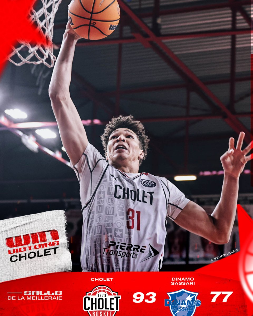 CB_officiel's tweet photo. Poussés par une Meilleraie des grands soirs, nos Choletais ont fait le job et ont montré qui étaient les patrons à la Meilleraie !

CB participera au Top 16 de la BCL !

Allez CB !

#CBDSS #CBFAMILY #BasketballCL @BasketballCL https://t.co/4BWuL5USZS