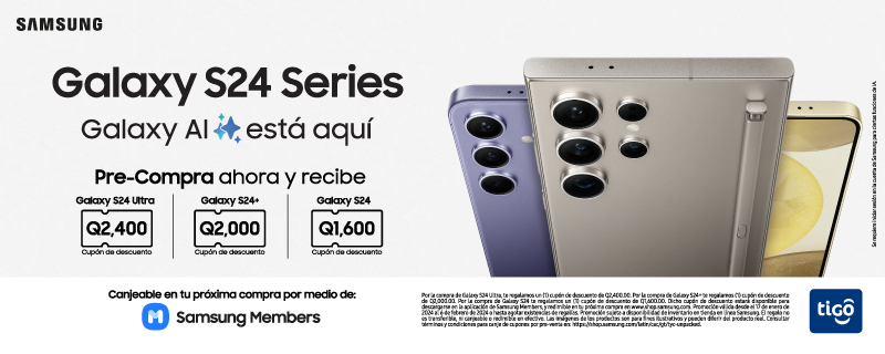 Adquiere aquí 📲 tu nuevo Samsung Galaxy S24 con Inteligencia Artificial 😎en tu Plan Tigo desde Q640 ✨ tgo.gt/samsung