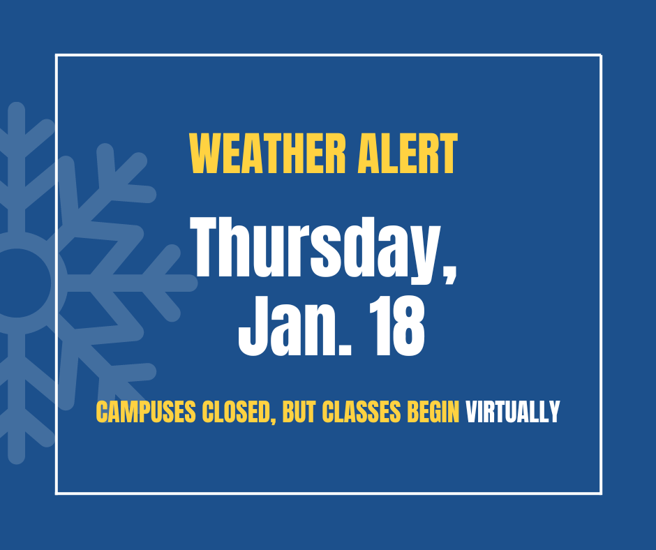 Pellissippi State (@ps) on Twitter photo EMERGENCY ALERT: Campuses will remain closed on Thursday, Jan. 18, however students will meet virtually for classes. Students should check their PSCC email for additional information. EMERGENCY ALERT: Campuses will remain closed on Thursday, Jan. 18, however students will meet virtually for classes. Students should check their PSCC email for additional information.
