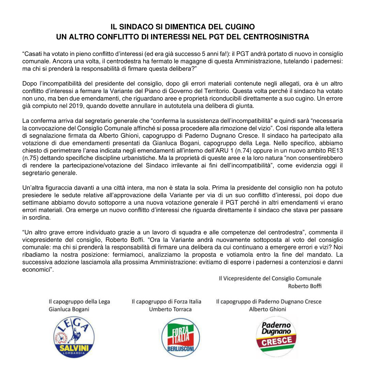 LegaPaderno's tweet photo. Il sindaco si dimentica del cugino
Un altro conflitto di interessi nel #PGT del centrosinistra

#GiuntaCasati #PadernoDugnanoMeritaAltro #PadernoDugnano https://t.co/stUARi4lxr