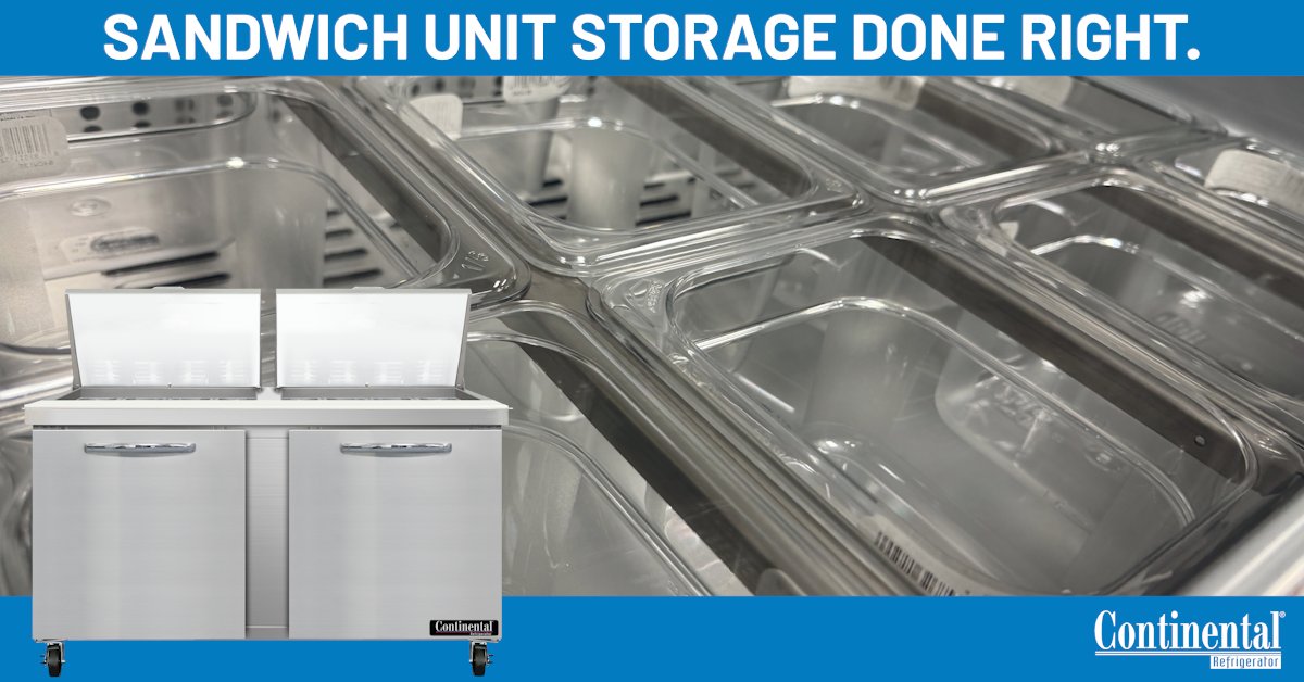 ContinentalRef's tweet photo. Food storage should never be difficult;
That's why Continental Refrigerator offers Sandwich Unit models with different Pan Top Configurations to meet the needs of your commercial kitchen.
Check out our website to learn more at https://t.co/xdzUcbQDIG
#foodstorage #sandwichunit https://t.co/yDKDxAVTgA
