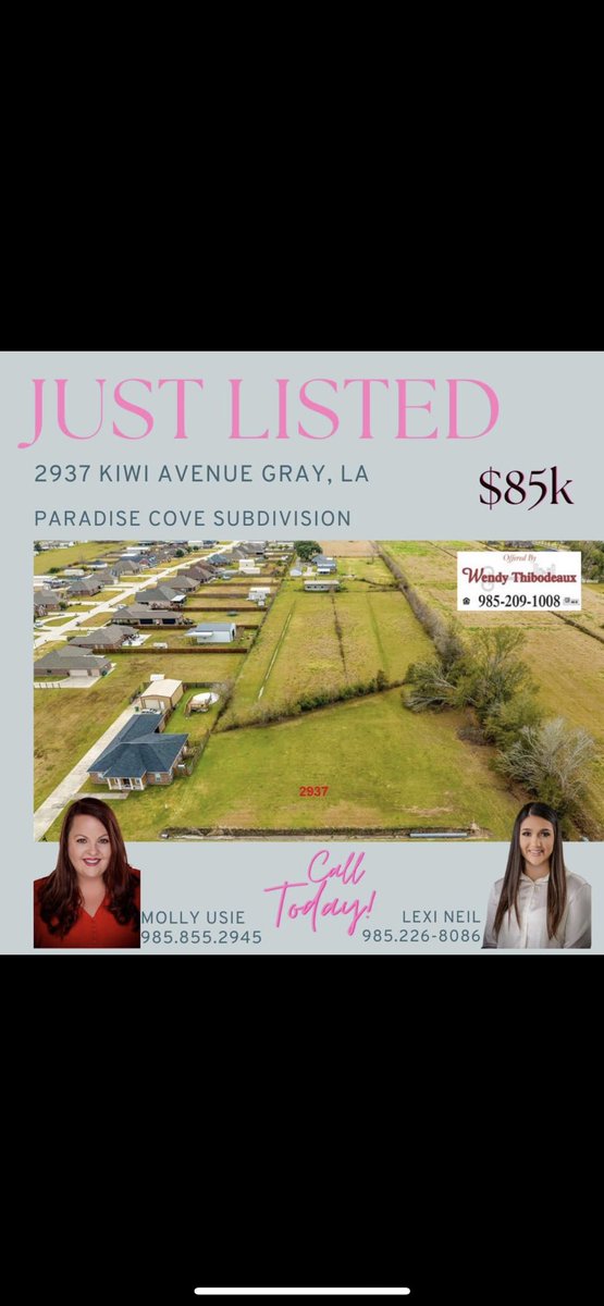 listwithlexii's tweet photo. Bring your dream home to life on this incredible lot nestled privately along a well-desired street in the Paradise Cove Subdivision in Gray, LA. 
*Just minutes from Highway 90 access*

☎️CALL TODAY FOR MORE DETAILS https://t.co/2y3PMLcHWN