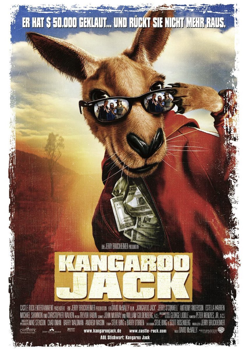 UJStrikesBack's tweet photo. Happy 21st Anniversary to Kangaroo Jack! 🥳🎉
#KangarooJack #AdamGarcia #MartonCsokas #MichaelShannon #BillHunter #CrhistopherWalken #GeorgeLiddle #PeterMenziesJr #JohnMurray #WilliamGoldenberg #JimMay #BarryOBrien #SteveBing #ScottRosenberg #DavidMcNally @wbpictures https://t.co/HVsRXkpv9I