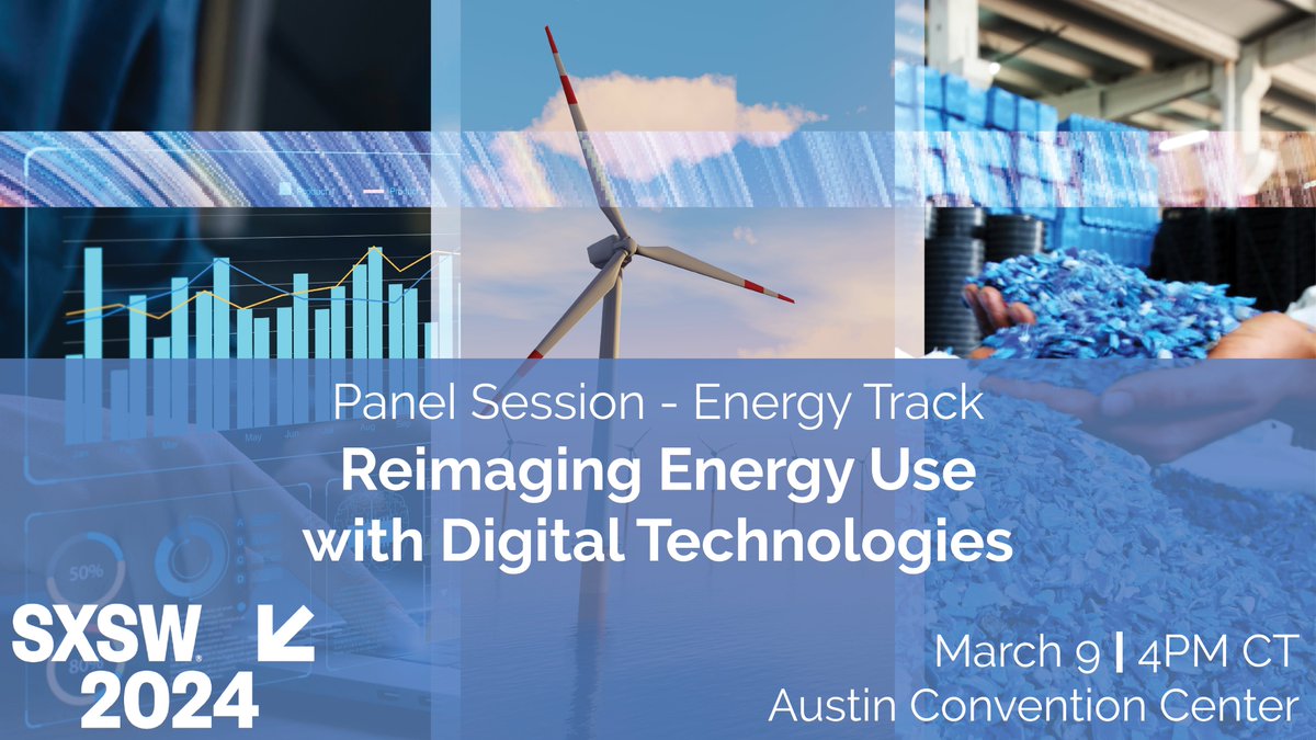 Save the date – March 9, @mfgusa is hosting a panel on “Reimagining Energy Use with Digital Technologies” at @sxsw! schedule.sxsw.com/2024/events/PP… #ReimagineEnergySXSW #MFGUSAatSXSW