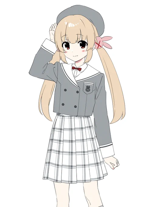 創作制服いろいろ着せちゃう⑩ グレーのセーラージャケット。